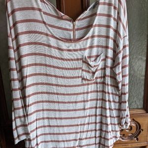 Loose fitting long sleeved tunic